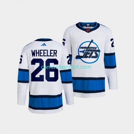 Camiseta Winnipeg Jets Blake Wheeler 26 Adidas 2022 Reverse Retro Branco Authentic - Homem